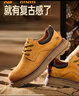 駱駝（CAMEL）低幫工裝鞋秋季英倫皮革休閑男士馬丁鞋 G15A076064 駝色 43 曬單實(shí)拍圖