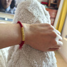 潮宏基盤(pán)纏金足金古法黃金手鏈女紅繩實(shí)心本命年禮物計價(jià)  約4.9g 曬單實(shí)拍圖