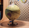 日本MUJIU仿古地球儀輕奢低調復古AR高清3d立體辦公室擺件 特大號32cm仿古(木底) 曬單實(shí)拍圖