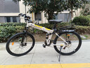 鳳凰官方旗艦店折疊山地車(chē)自行車(chē)變速軟尾越野騎行男士女式青少年單車(chē) 灰金輻條/折疊雙減震/建大輪胎 26英寸【適合155-185cm】 24速(35%客戶(hù)選擇) 曬單實(shí)拍圖