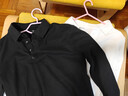 拇指白小T長(cháng)袖POLO衫春秋男士翻領(lǐng)商務(wù)休閑百搭上衣體恤衫 皓白 M 曬單實(shí)拍圖
