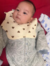 婧麒（JOYNCLEON）嬰兒秋冬夾棉保暖棉衣新生兒哈衣純棉連體衣寶寶加厚 Jlt200710 曬單實(shí)拍圖