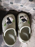 樸西兒童洞洞鞋寶寶拖鞋男女童夏季涼拖包頭中大童戶(hù)外防滑軟底涼鞋 薄荷曼波+熊貓鞋扣 32 【210mm】 曬單實(shí)拍圖