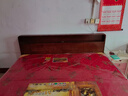 杜沃 實(shí)木床雙人床1.8m現代簡(jiǎn)約主臥室大床胡桃木色1.8米*2米框架款 曬單實(shí)拍圖