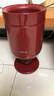 VEELAR創(chuàng  )意酒杯客廳垃圾桶家用高顏值復古輕奢廚房高腳大號免彎腰新款 15L-波爾多紅【無(wú)蓋款】+配滑輪 曬單實(shí)拍圖