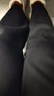 SIINSIIN【楊冪同款】加絨直筒褲女秋冬新款休閑褲黑色闊腿褲子顯瘦瑜伽褲 【加絨款】小個(gè)子-顯瘦黑 （6D暖皮科技） M 【101-120斤】 曬單實(shí)拍圖