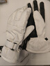 JEEP滑雪手套女冬季登山加絨加厚保暖防潑水騎行觸屏防寒防風(fēng)手套 白 曬單實(shí)拍圖