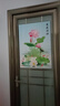 荷花鯉魚(yú)圖九魚(yú)聚財裝飾貼畫(huà)衛生間專(zhuān)用荷花除穢自粘墻貼壁畫(huà)防水 荷花凈穢 寬50×高70厘米 曬單實(shí)拍圖