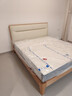 源氏木語(yǔ)精選實(shí)木軟靠床現代簡(jiǎn)約高靠背主臥大氣雙人床北歐原木風(fēng)小戶(hù)型床 橡木有機皮乳白色軟靠床1.8*2m不含墊 曬單實(shí)拍圖