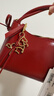 CHARLES&KEITH26春新品新年系列蝴蝶結婚包手提斜挎包包女包CK2-30160255-A Tomato Red番茄朱紅 S 曬單實(shí)拍圖