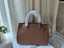 百麗包包女新款鎏金歲月3.0大號鉑金包真皮手提包X7385DX5 棕色 F 曬單實(shí)拍圖