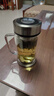富光大容量高硼硅雙層玻璃杯帶茶隔加厚水杯子帶把泡茶杯辦公杯 曬單實(shí)拍圖