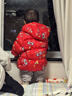 巴拉巴拉童裝兒童羽絨服男童女童2025新款春裝拜年服紅色國風(fēng)寶寶外套加厚 曬單實(shí)拍圖