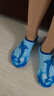 夏季兒童沙灘鞋薄款軟底潛水男女透氣防滑防割溯溪親子涉水游泳鞋 海豚藍色 34 34/35 適合腳長(cháng)19.2-20.2cm 曬單實(shí)拍圖