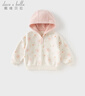 戴維貝拉（DAVE＆BELLA）冬裝新款搖粒絨兒童衛衣女童套頭衫女寶寶連帽上衣小童衣服 蝴蝶印花【現貨】 80 cm（建議身高73-80cm） 曬單實(shí)拍圖