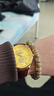 亨刻金表999足金情侶對表石英表防水鑲鉆瑞士機芯選貔貅送男友送女友 男款 （金重約0.8g） 曬單實(shí)拍圖