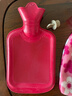 上海永字牌熱水袋老品牌灌水熱水袋橡膠暖水袋大號暖手寶 特 中號平紋紅色 帶絨布套 曬單實(shí)拍圖