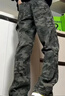 MON-LIST牛仔褲男士秋季直筒寬松美式高街伐木工裝褲子MLK13迷彩軍綠XL 曬單實(shí)拍圖