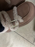 他她（TATA）雪地靴冬季新款時(shí)尚加絨休閑鞋毛毛單鞋棉鞋子YPF01DM5 黃棕（仿毛里） 36 曬單實(shí)拍圖