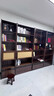 格雅木語(yǔ)黑胡桃落地實(shí)木小書(shū)柜一體靠墻展示書(shū)架收納立柜置物架組合帶玻璃 2.52m組合書(shū)柜（B+B+D） 曬單實(shí)拍圖