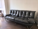 NORHOR北歐表情中古復古風(fēng)奶油包豪斯/舒芙蕾金屬高靠背真皮沙發(fā)黑白G 【現貨】懸浮款|黑色2.2m|全真皮 曬單實(shí)拍圖