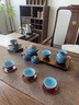 近景鈞窯茶具套裝輕奢茶壺蓋碗杯禮盒家用辦公室客廳高端陶瓷泡茶器 鈞瓷【茶壺】禮盒裝 13頭 曬單實(shí)拍圖
