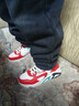 特步（XTEP）兒童童鞋校園高幫時(shí)尚革面潮流學(xué)生板鞋 狀元紅/特步白 35 曬單實(shí)拍圖