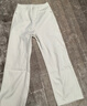 帛芮加絨純棉牛仔褲女冬季2025年新款加厚高腰休閑褲白色窄版闊腿褲子 曬單實(shí)拍圖