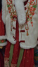 安妮優(yōu)兒（Anneyol）漢服女童古裝兒童馬面裙喜慶過(guò)年衣服冬季女寶寶拜年服 紅色 140 曬單實(shí)拍圖