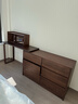 源氏木語(yǔ)實(shí)木化妝桌梳妝臺黑胡桃木斗柜一體1.2mL形桌+1.2m六斗柜不含凳鏡 曬單實(shí)拍圖