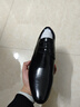 牟夫男士皮鞋意大利手工真皮鞋商務(wù)正裝尖頭男士一腳蹬皮鞋新郎結婚鞋 黑色 38 【鞋內長(cháng)240MM】 曬單實(shí)拍圖