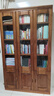 小木窩實(shí)木書(shū)柜 胡桃木書(shū)柜玻璃門(mén)收納儲物櫥架落地柜中式書(shū)房置物書(shū)架 三門(mén)書(shū)柜 組裝 曬單實(shí)拍圖