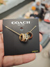 蔻馳（COACH）【禮物】奧萊女士項鏈高級感時(shí)尚百搭飾品禮物 經(jīng)典標志RONDELL項鏈 金色/黑色 曬單實(shí)拍圖