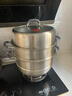 康巴赫蒸鍋304不銹鋼蒸籠食品級雙層湯鍋家用蒸煮燉燃氣灶電磁爐通用 【升級防燙｜加厚304】 3層 32cm 曬單實(shí)拍圖