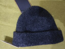 玖慕（JIUMU）山羊絨大頭圍保暖毛線(xiàn)帽秋冬羊毛針織帽冷帽冬帽堆堆帽防寒帽子男 曬單實(shí)拍圖