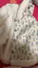 babylove【清倉】女寶寶加絨斗篷冬季保暖防風(fēng)連帽披風(fēng)嬰幼兒法式碎花外套 藍嶼謠 均碼 （尺寸40*71cm-建議0-3歲寶寶） 曬單實(shí)拍圖