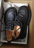 天美意小皮鞋牛津鞋復古英倫鞋女單鞋新款 黑色 38 曬單實(shí)拍圖
