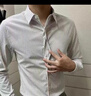 羅蒙（ROMON）條紋襯衫男長(cháng)袖春秋款商務(wù)襯衫男免燙高級感修身襯衣男士外套男 CXT11白色【單件裝】 XL （120-135斤） 曬單實(shí)拍圖