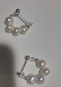 締晶S999足銀耳釘女貝珠耳環(huán)耳飾品新年情人節禮物送女友高級感耳墜 曬單實(shí)拍圖