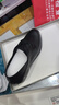 紅蜻蜓（RED DRAGONFLY）女鞋媽媽鞋女春秋新款舒適牛皮百搭中年單鞋厚底坡跟輕便通勤皮鞋 WTB333171 黑色(5CM) 37 曬單實(shí)拍圖