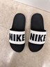 耐克NIKE女子拖鞋 NIKE OFFCOURT SLIDE 運動(dòng)鞋 BQ4632-011 白黑38 曬單實(shí)拍圖