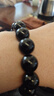 金石靈收藏級天然黑曜石手串男女款五行補水水晶手鏈佛珠本命年生日禮物 曬單實(shí)拍圖