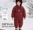 babylove【安心絨】嬰兒羽絨連體衣冬防寒外出衣服服新年加厚寶寶保暖哈衣 曬單實(shí)拍圖