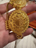 老鋪黃金古法手工足金項鏈·花絲金龍/金鳳香囊吊墜（繩鏈款） 新款中號金龍金重約76.8g 曬單實(shí)拍圖