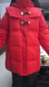 迪士尼（Disney）女童羽絨棉服2025新款冬裝兒童連帽中長(cháng)棉衣洋氣休閑裝棉襖外套潮 紅色 160 曬單實(shí)拍圖