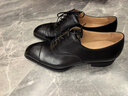 特呂弗（Truffaut）英倫三接頭牛津鞋正裝鞋男款商務(wù)正裝皮鞋手工真皮結婚新郎鞋新款 黑色 B932 43 曬單實(shí)拍圖