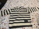 MO&Co.毛衣2024冬新品含馬海毛大V領(lǐng)條紋慵懶風(fēng)針織衫 曬單實(shí)拍圖
