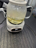 美的（Midea）花漾0膠水全玻璃全自動(dòng)養生壺 辦公室多功能煮茶壺 燒水壺恒溫電熱水壺煮茶器花茶壺1L YS10B101 曬單實(shí)拍圖