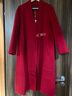 愛(ài)特愛(ài)（EITIE）A字廓形V領(lǐng)雙面呢純羊毛大衣簡(jiǎn)約通勤顯瘦冬新款外套時(shí)尚6814522 紅蔓61 M 160 曬單實(shí)拍圖
