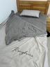 南極人被子被芯+四件套+枕芯雙人家用春秋被單人宿舍被褥全套一整帶褥子 慕斯-山灰+中灰 1.8m床八件套【2.0m被芯6斤】 曬單實(shí)拍圖